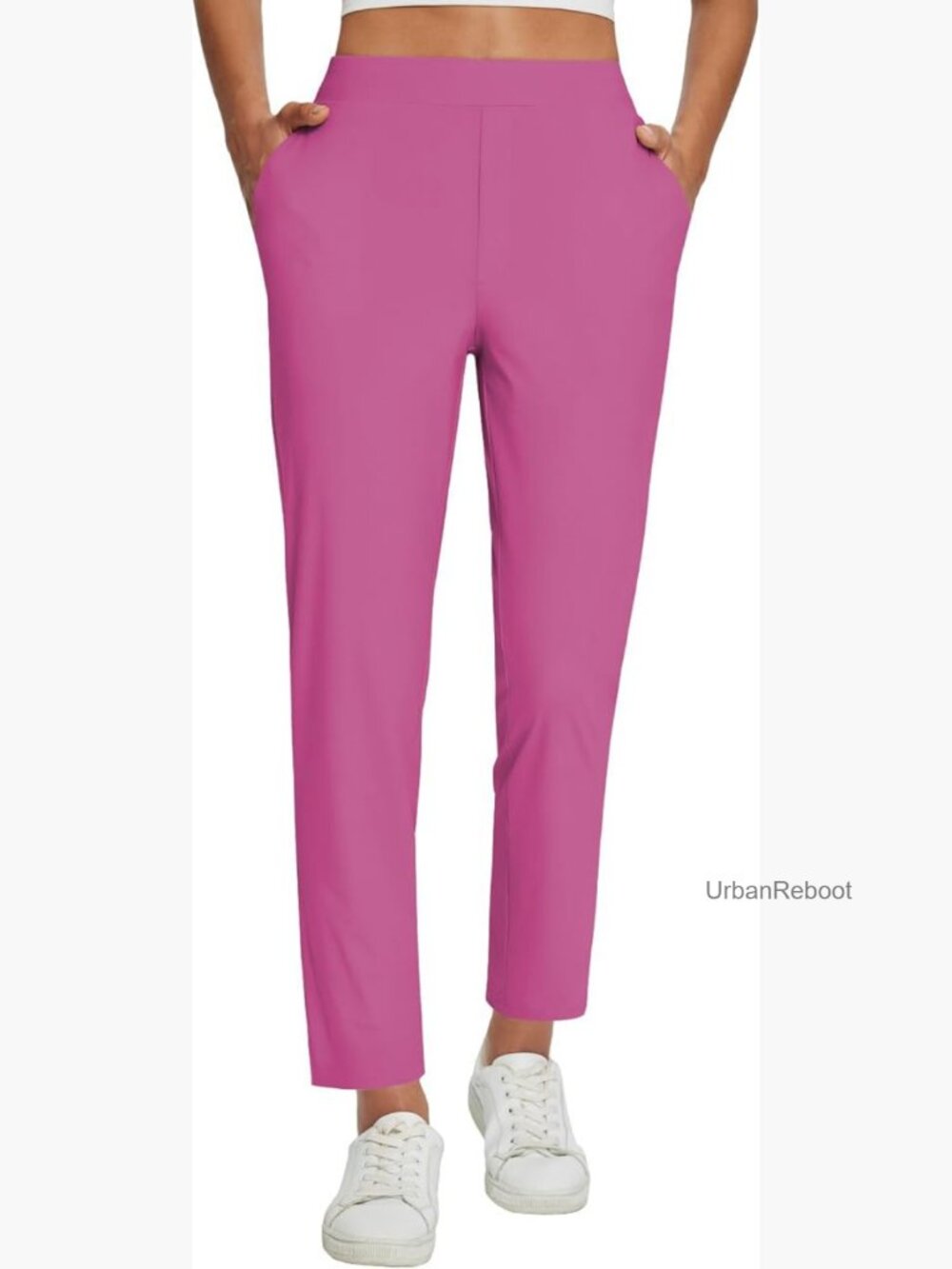 Women's Ankle Pants with Pockets - Stretchy Travel